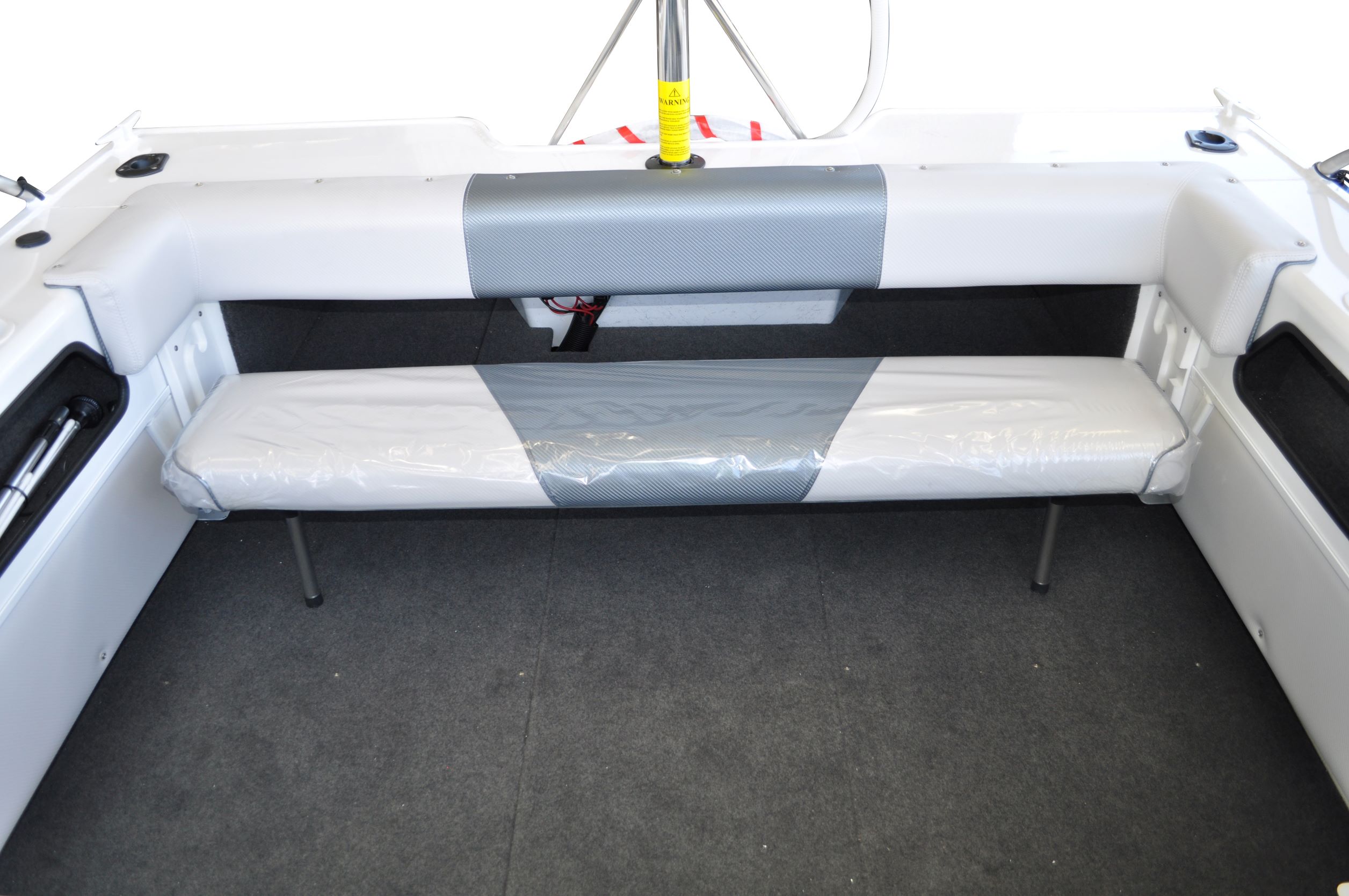 Deluxe Fishing Boat Seat, Grey White Style, Boat Yacht Marine Seats